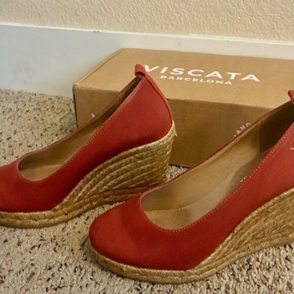 Viscata Canvas Espadrille Wedges - Picture 6 of 6
